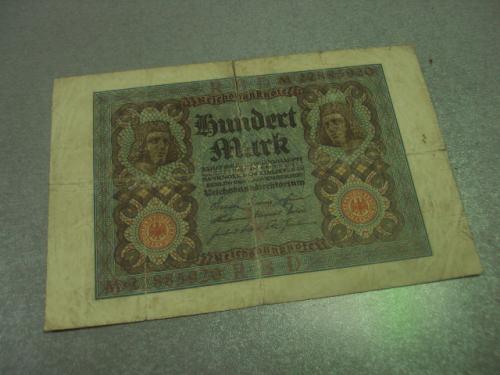 банкнота 100 марок 1920 германия №218