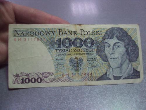 банкнота 1000 злотый 1982 польша №389