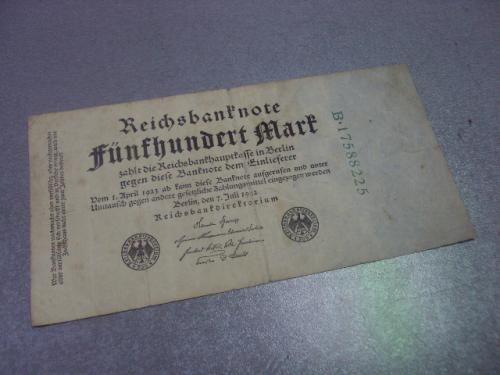 банкнота 500 марок 1922 германия №205