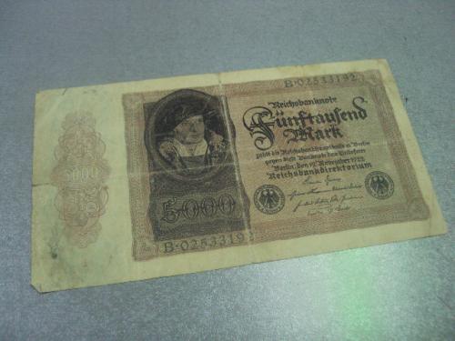 банкнота 5000 марок 1922 германия №206