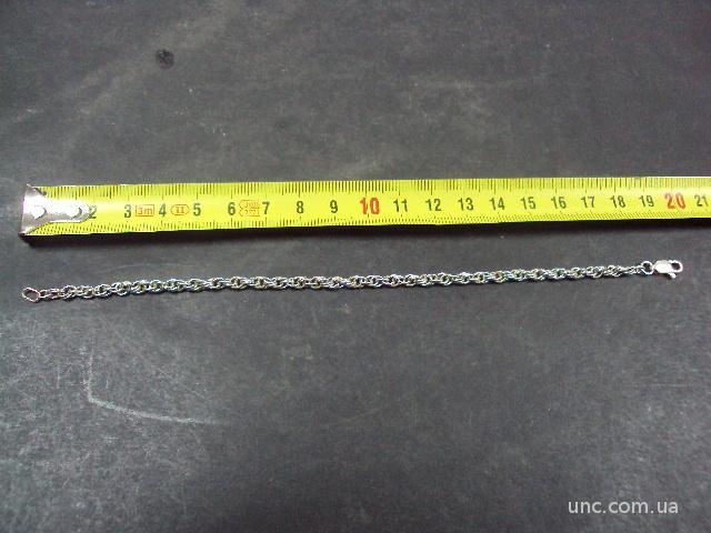 браслет кордовое плетение форцатино серебро 925 проба украина 6.52 г