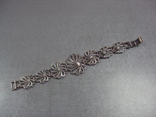 браслет женский цветы цветочки серебро 925" украина вес 18,9 г длина 18 см №11