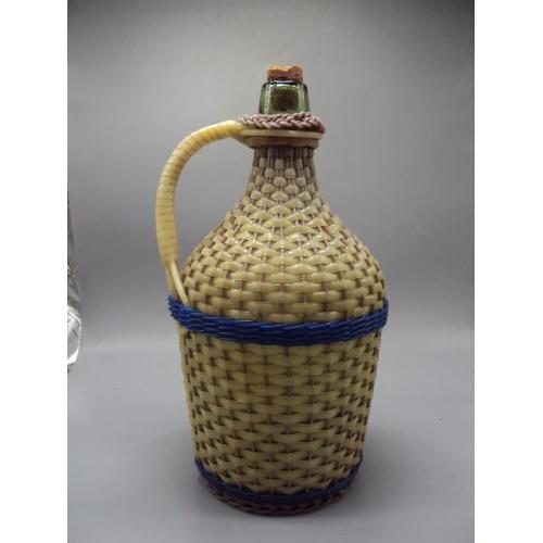 Бутль бутылка в оплетке бутыль оплетений бутель в оплетці высота 32,5 см №18654