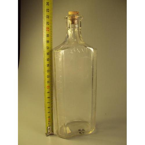 бутылка с мерками 3XVI стекло высота 22 см (№534)