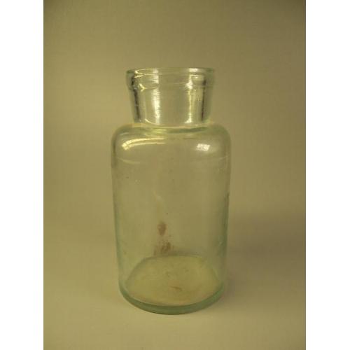 Бутылка баночка флакон медицина стекло высота 13,3 см №11266
