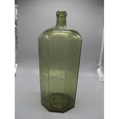 Бутылка зеленая большая Г. Еивинъ бутель высота 40 см, диаметр 15 см (№883)
