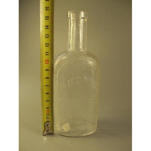 бутылка бутылочка аптека injection grimault and c au matico стекло высота 14,7 см (№1103)