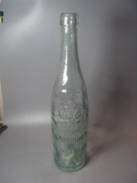 бутылка Калинкинъ Петроградъ 1896 год петроград (№ 211) высота 30,5 см №10128