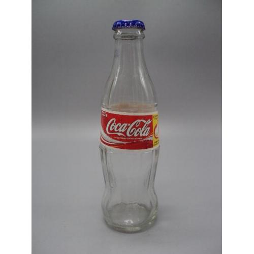 Бутылка Кока-кола бутылочка Coca-Cola стекло 0,25 л высота 19,5 см №16029