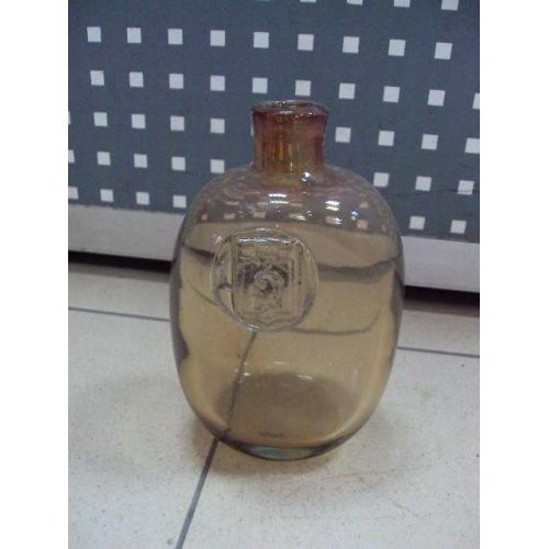 Бутылка герб Львов гутное стекло высота 17,5 см (№1118)