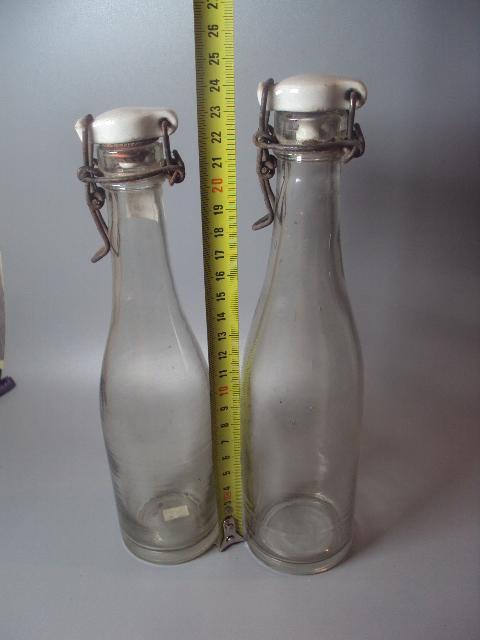 Бутылка пивная с фарфоровой пробкой лот 2 шт №532