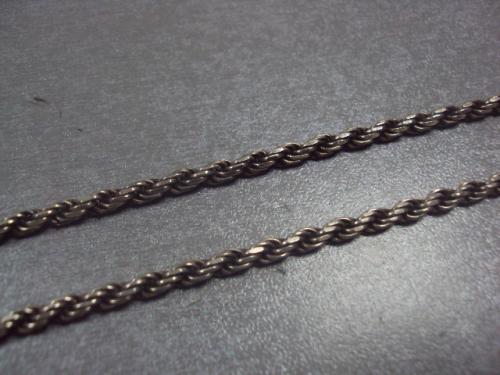 цепочка кордовое плетение форцатино цепь серебро 925 проба корона вес 28,71 г длина 80,5 см №22