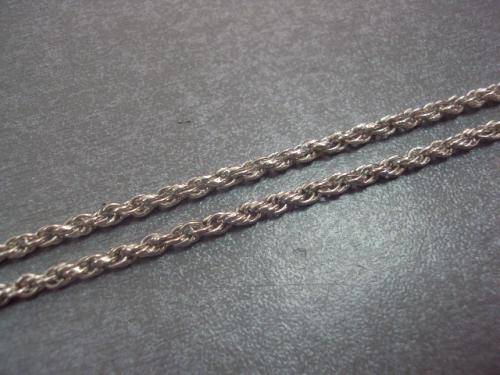 цепочка кордовое плетение форцатино цепь серебро 925 проба вес 16,12 г длина 64 см