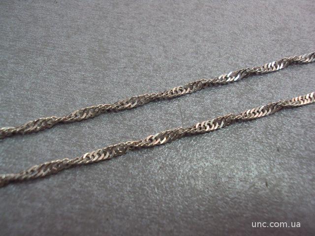 цепочка панцирное или кордовое плетение форцатино серебро 925 проба вес 3,91 г