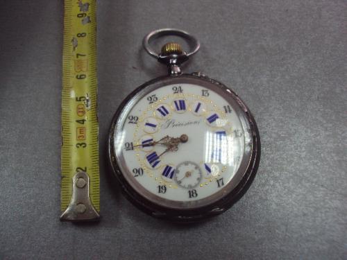 часы карманные Precision серебро 800 проба cylindre 10 rubis №3028