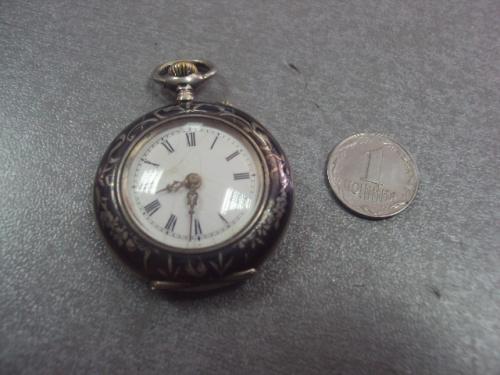 часы карманные remontoir cylindre 10 rubis серебро 800"  №35