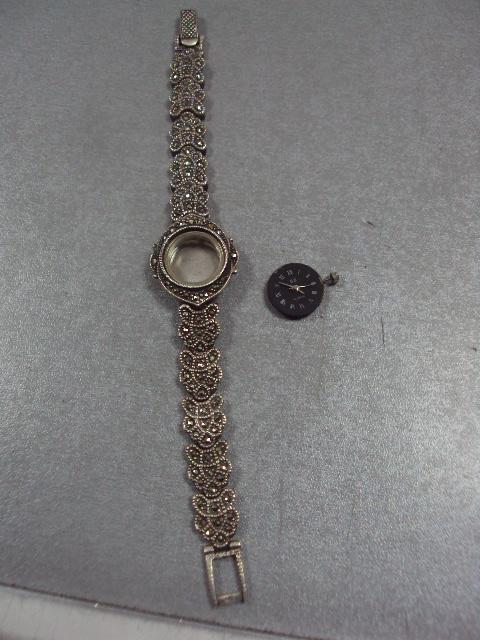 часы наручные с браслетом серебро 925 проба женские BB кварц, вес 35,26 г №3095