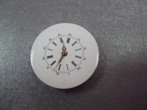 циферблат фарфор и механизм к карманным часам, диаметр 2,8 см №3031