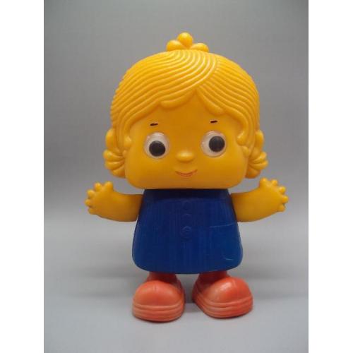 Детская игрушка кукла рельефная девочка дутыш пластик ссср высота 29 см №13079