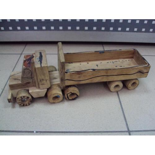 Детская игрушка машинка Сходница (Східниця) грузовик дерево длина 33,3 см №11133
