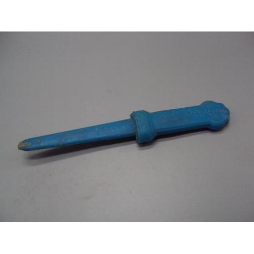 Детская игрушка пластик синий нож кортик кинжал меч ссср длина 21 см №15635