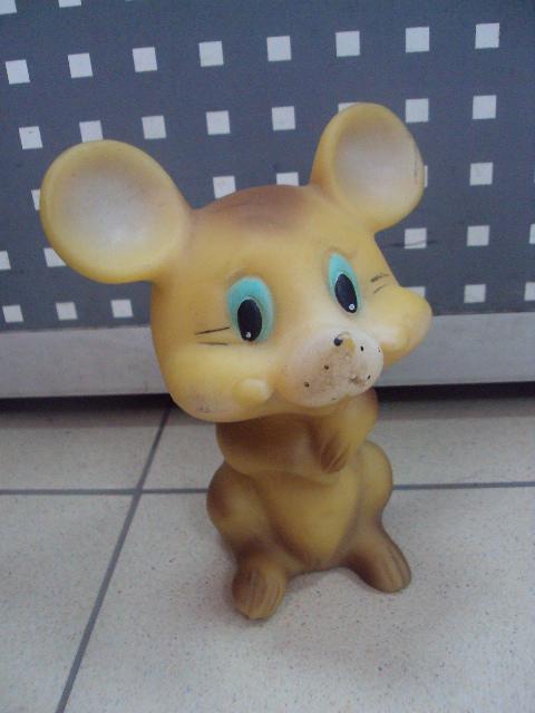 детская игрушка винтаж ссср Мышка мышонок резина №3293