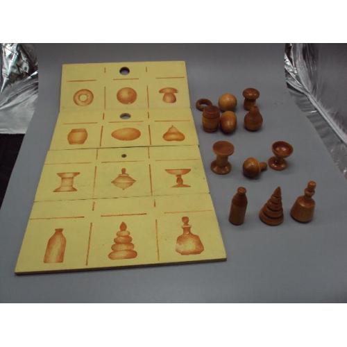 Детские игрушки мини набор бирюльки дерево фигурки миниатюра ссср лот 12 шт и планшетки №13482