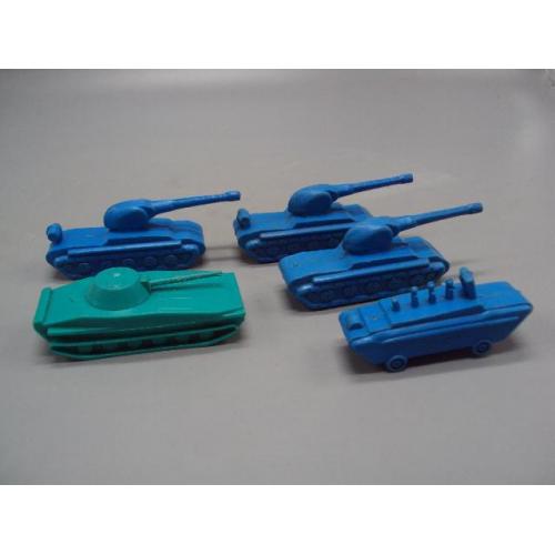 Детские игрушки танк бтр танки пластик ссср игрушка миниатюра лот 5 шт №15353