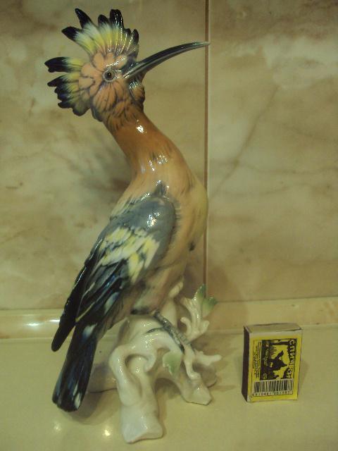 Фигура фарфор статуэтка Германия Karl Ens птица удод Карл Энс или Энц высота 26,3 см (скол)