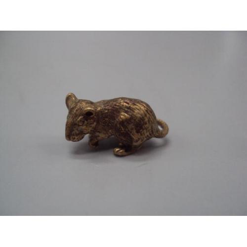 Фигура бронза миниатюра статуэтка крыса щур вес 7,76 г высота 1,2 см №13858