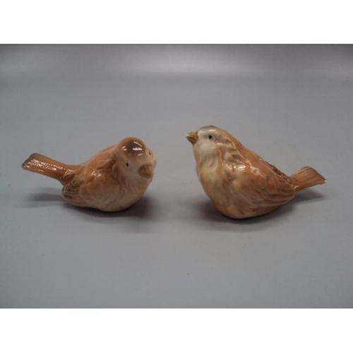 Фигура фарфор статуэтки Германия птички миниатюра птицы птичка пара 2 шт №79