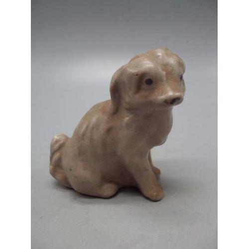 Фигура керамика статуэтка Константиновка собака щенок собачка высота 8,6 см ссср №140