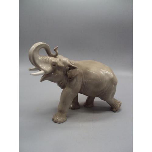 Фигура фарфор статуэтка ЛФЗ слон слоник высота 20,5 см под реставрацию №13989