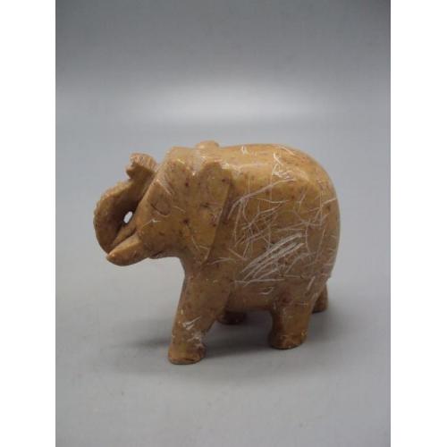 Фигура камень статуэтка миниатюра слон слоник высота 6,2 см, длина 6,7 см №13761 