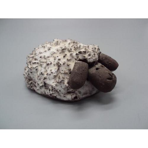 Фигура керамика статуэтка овечка барашек овца Европа размер 3,5 х 9 см №11021