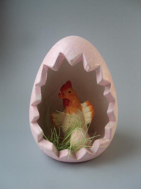 Фигура керамика пасха курица курочка и яйцо, петух в яйце №10322