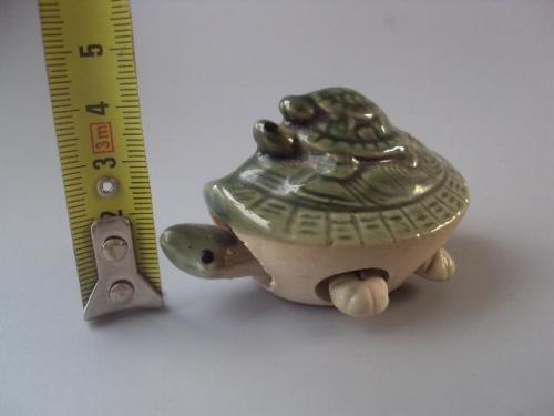 Фигура керамика тройная черепаха амулет богатства миниатюра №10321