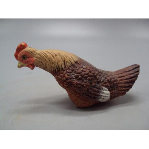 Фигура металл статуэтка курочка курица высота 4,4 см, длина 8,7 см (№1323) №13862
