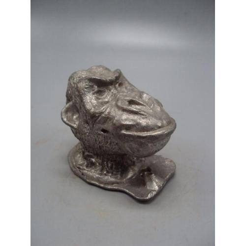Фигура металл статуэтка обезьяна голова обезьяны литье тяжелая высота 6,3 см №14008