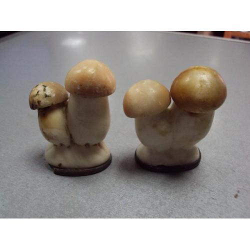Фигура мыльный камень грибы грибочки высота 6,5 см лот 2 шт №59