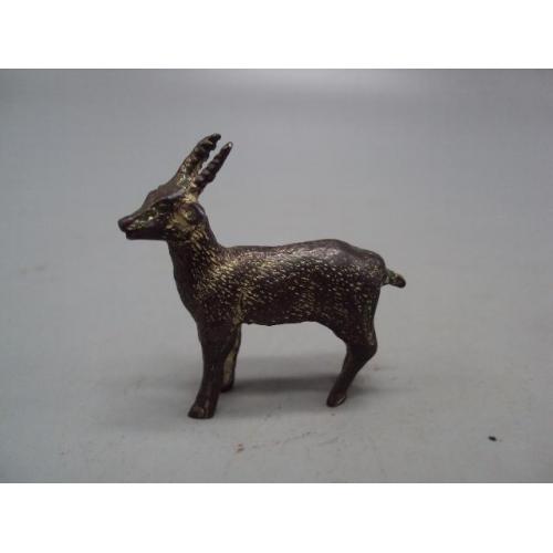 Фигура миниатюра статуэтка коза косуля антилопа серебро 925 проба вес 26,56 г высота 4,3 см №14424