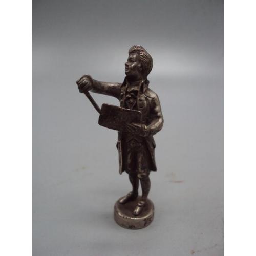 Фигура миниатюра статуэтка Моцарт дирижер серебро клеймо 3 вес 65,76 г высота 7,6 см №24