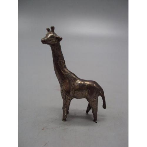 Фигура миниатюра статуэтка жираф серебро 925 проба вес 24,2 г высота 5,7 см №14427
