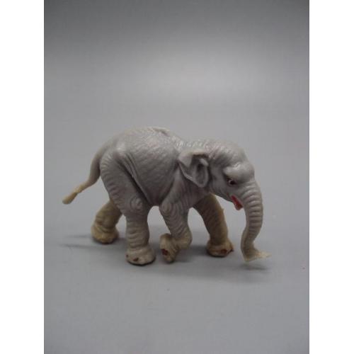 Фигурка миниатюра пластик слон детская игрушка мини высота 4,7 см №13481