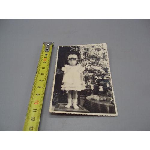 Фотография детская 1955 год ребенок Умань Новый год елка игрушки №15998
