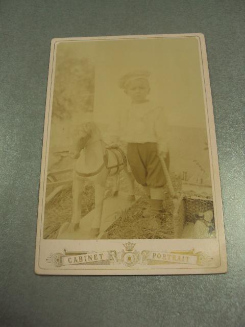 фотография ребенок с лошадкой cabinet portrait 11x16 одесса №6491