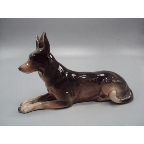 Фигура фарфор статуэтка Германия собака овчарка собачка размер 14,4 х 22,5 см №14257