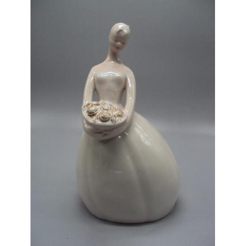 Фигура фарфор статуэтка Городница девушка невеста с букетом или дебют высота 26 см №13883