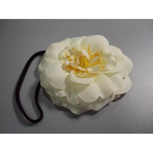 греческая повязка на голову с цветком цветочком белым новая №10865
