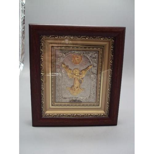 Икона Ангел-Хранитель Свято-Успенская Почаевская лавра посеребрение 925 проба размер 20,5х18,1см №63